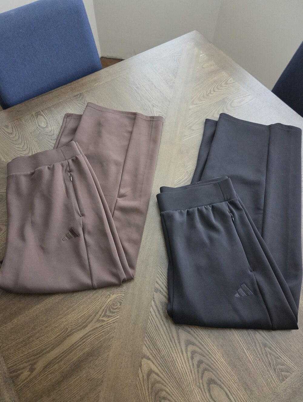 2 pair Adidas Wide Leg Pants sz XL Black and Brown - Picture 2 of 10